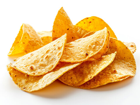 Wheat Of Mexican Tortillas Isolated On White Background. 