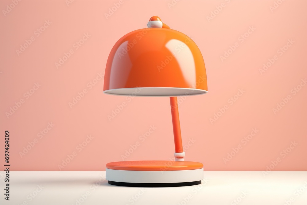 Poster table lamp in trendy color. background with selective focus and copy space