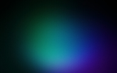Grainy background green and blue violet gradient for design, covers, advertising, templates, banners and posters