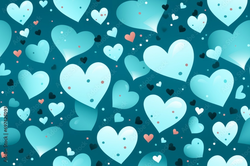Poster flat pattern of hearts, background. valentine's day concept. backdrop with copy space for an inscrip