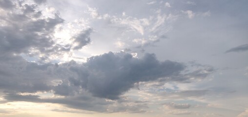 Fototapeta na wymiar Sky with beautiful clouds, background with clouds