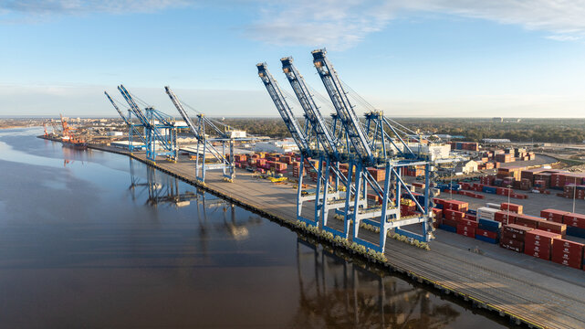 Aerial view of the Port of Wilmington.