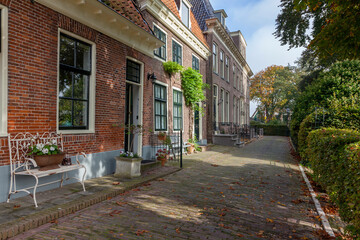 Hausfassaden in Blokzijl, Niederlande