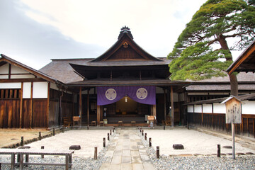 The main entrance of the Jinya.   Hida-Takayama Japan
