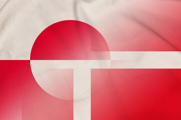 Greenland and Denmark official flag transborder contract DNK GRL