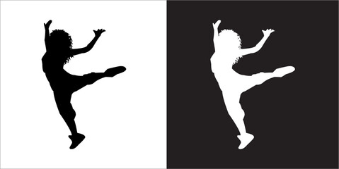Fototapeta na wymiar IIlustration Vector graphics of dance dance icon