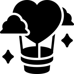 Hot air balloon icon