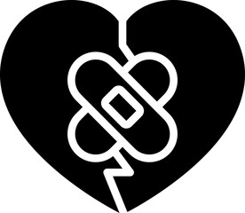 Broken heart icon