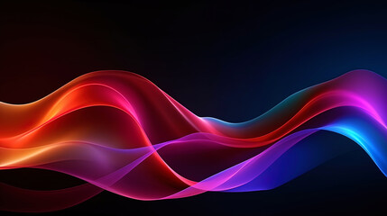 Abstract color waves on a dark background