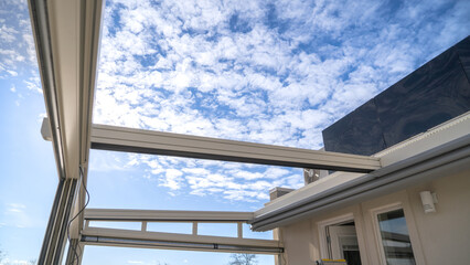 Pergola awning in the sunshine photo