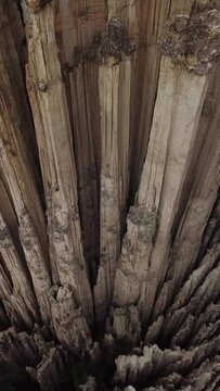 Aerial drone footage of Los Estoraques Unique Natural Area, Colombia, Latin America. Beautiful colombian sharp rocks. Beautiful landscape in the Norte de Santander region of Colombia. 4K footage.