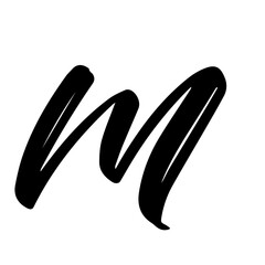 Initial Letter Calligraphy Logo Black And White