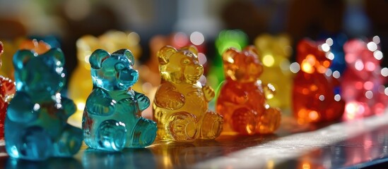 Gelatinous bears confectionery.