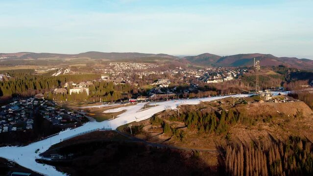 winterberg germany from above 4k 25fps video