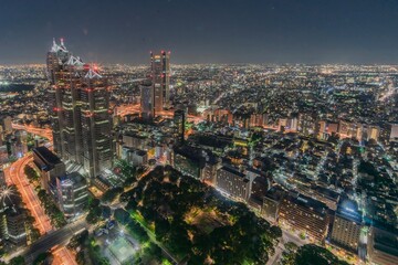 展望台から見た東京夜景 - obrazy, fototapety, plakaty