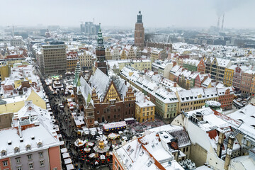 Rynek Wroclawski w sniegu 2023
