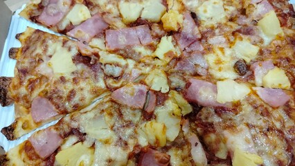 close up of pizza