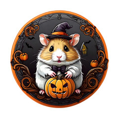 Hamster Halloween Sticker