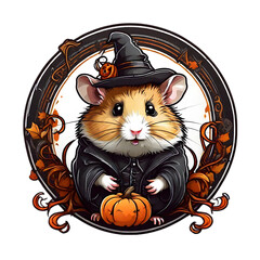 Hamster Halloween Sticker