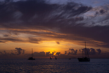 Fototapeta premium Miami sunset on the beach