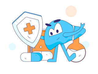 Naklejka premium Medical characters fighting the epidemic flat vector concept operation hand drawn illustration 