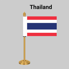 Thailand flag with desk standing