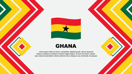 Ghana Flag Abstract Background Design Template. Ghana Independence Day Banner Wallpaper Vector Illustration. Ghana Design