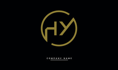 HY, YH, H, Y Abstract Letters Logo Monogram