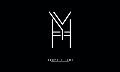 HY, YH, H, Y Abstract Letters Logo Monogram