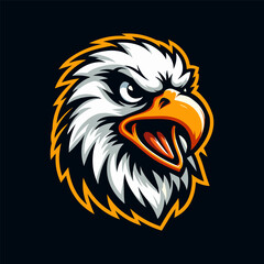 Eagle head mascot logo template