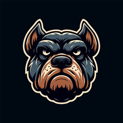 Bulldog head mascot logo template