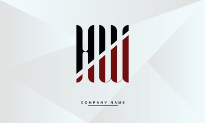 HW, WH, H, W Abstract Letters Logo Monogram