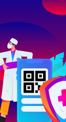 Medical characters fighting the epidemic flat vector concept operation hand drawn illustration
