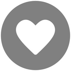 love or heart shape icon on circle background