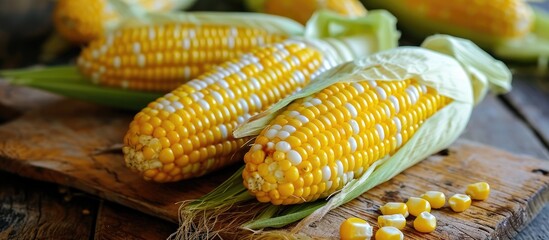Corn on the cob is a nutritious food with fiber, water, protein, carbs, sugar, and fat.