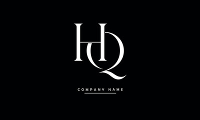 HQ, QH, H, Q Abstract Letters Logo Monogram