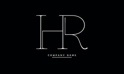 HR, RH, H, R Abstract Letters Logo Monogram