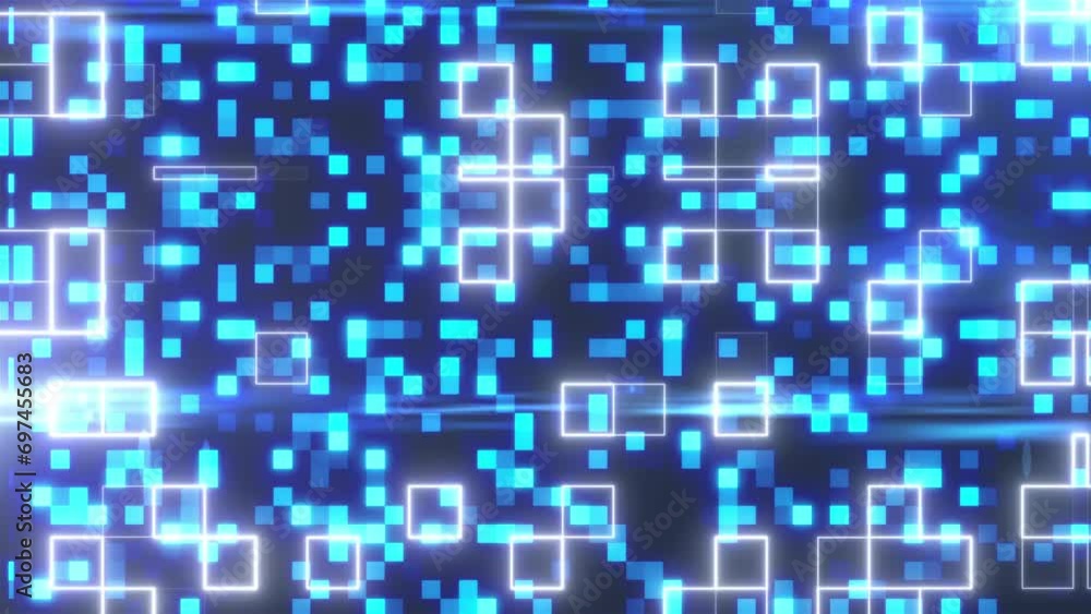 Poster digital backdrop with squares and lines. computer generated 3d render