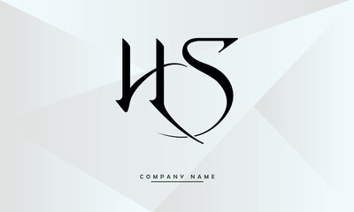 HS, SH, H, S Abstract Letters Logo Monogram
