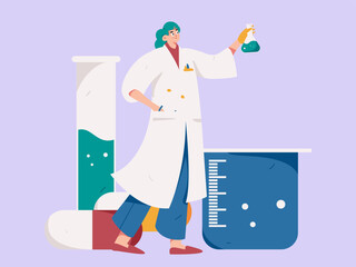 Medical characters fighting the epidemic flat vector concept operation hand drawn illustration
