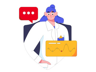 Medical characters fighting the epidemic flat vector concept operation hand drawn illustration
