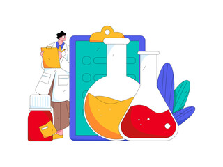 Medical characters fighting the epidemic flat vector concept operation hand drawn illustration
