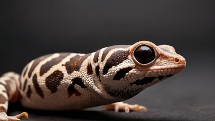 Reptile isolated in black background