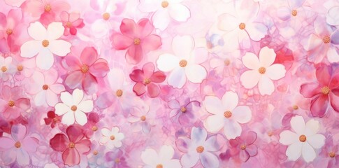 pink and white flowers background