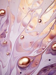 Lavender Marble with Copper Patina Vertical Background. Abstract stone textured backdrop with shiny water drops. Bright natural realistic surface. AI Generated Photorealistic Illustration.