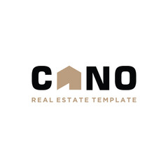 Golden Initial Letter A Cano With House Word Mark lettering Typography For Residential and Real Estate Logo Design.