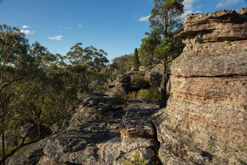 Fototapeta na wymiar Castle Rock at sunset, Mudgee, NSW, Australia