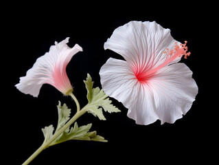 Burr mallow flower in studio background, single burr mallow flower, Beautiful flower, ai generated image