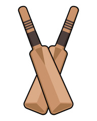 cricket bats illustration