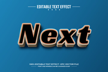 Next 3D editable text effect template